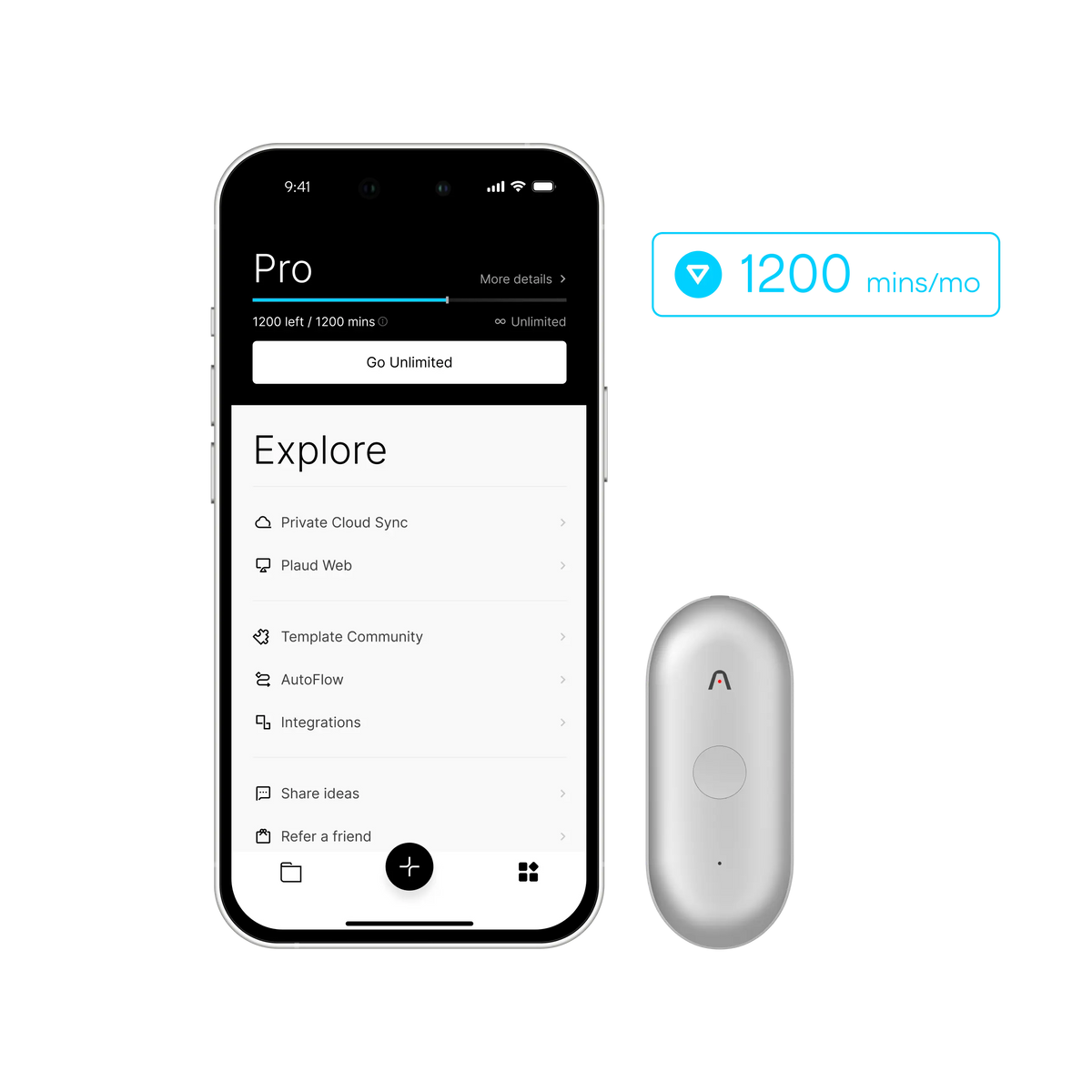 Plaud NotePin S & AI Annual Pro Plan
