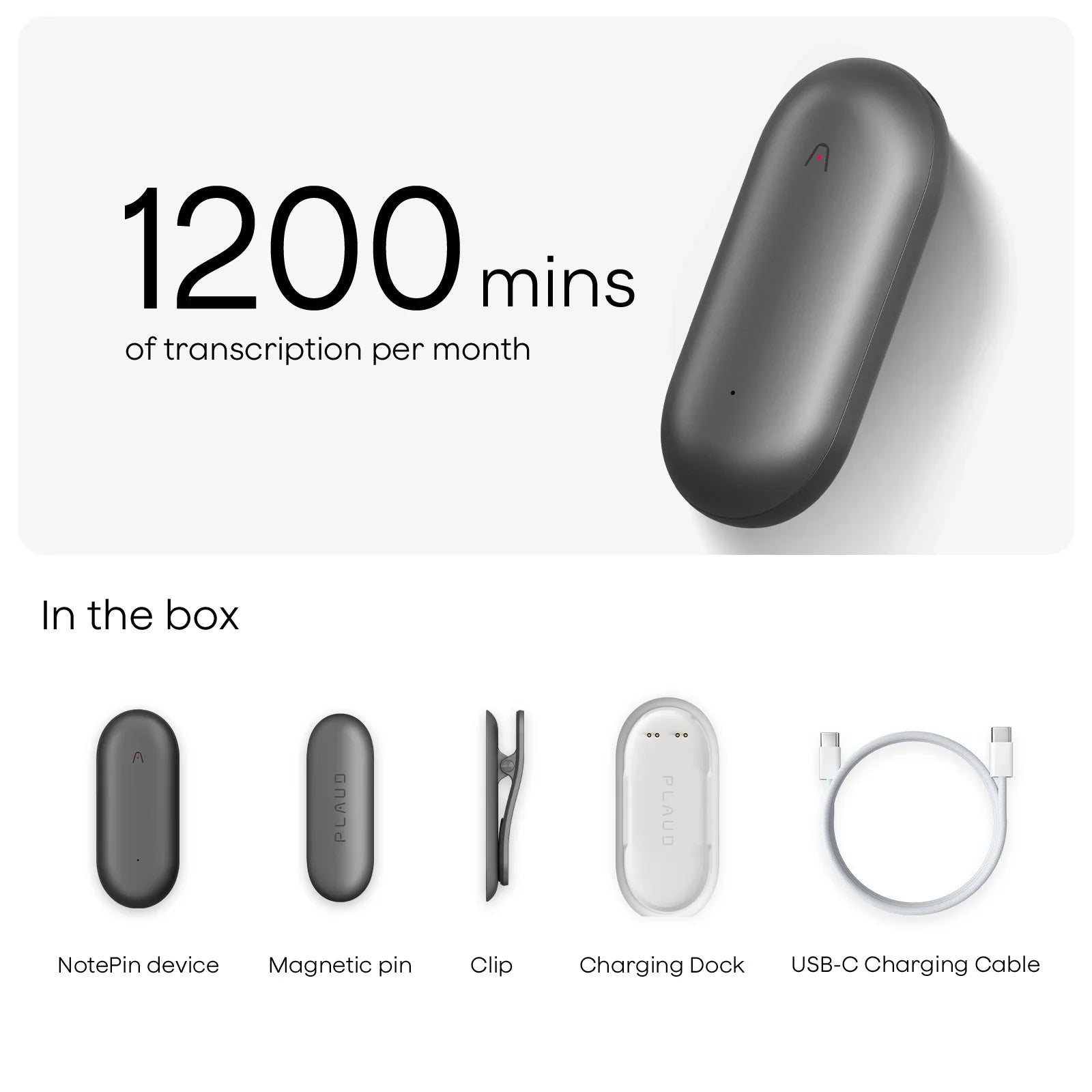 Plaud NotePin & AI Annual Pro Plan