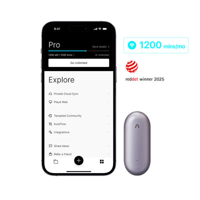 Plaud NotePin & AI Annual Pro Plan