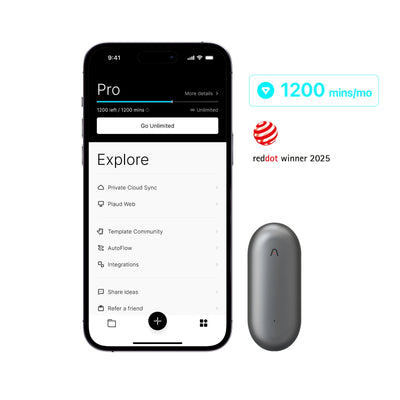 Plaud NotePin & AI Annual Pro Plan