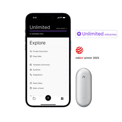 Plaud NotePin & AI Annual Unlimited Plan