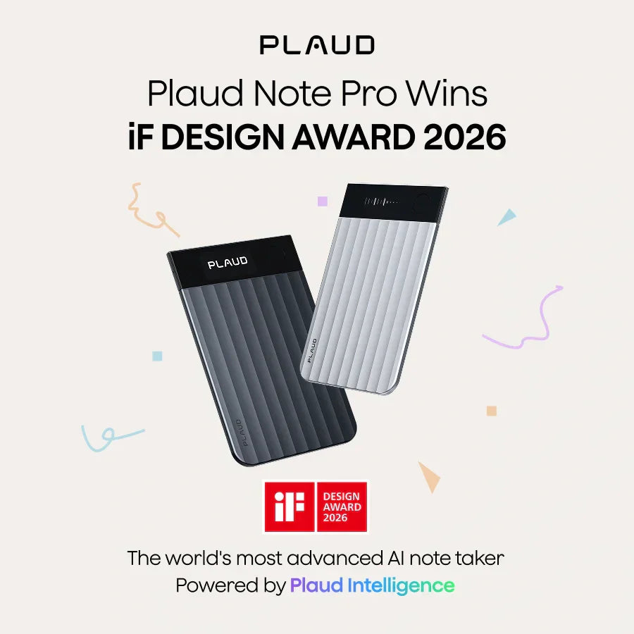 Plaud Note Pro wins iF DESIGN AWARD 2026 for excellence in AI‑Powered professional productivity