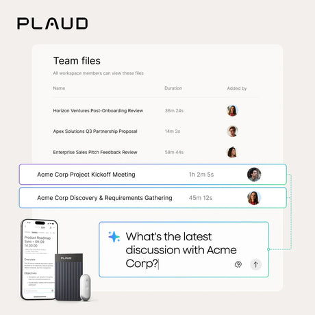 Plaud Team: where conversations become shared team intelligence