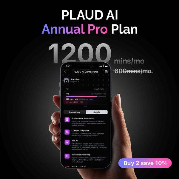 PLAUD AI Annual Pro Plan