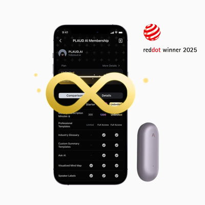 PLAUD NotePin & AI Annual Unlimited Plan