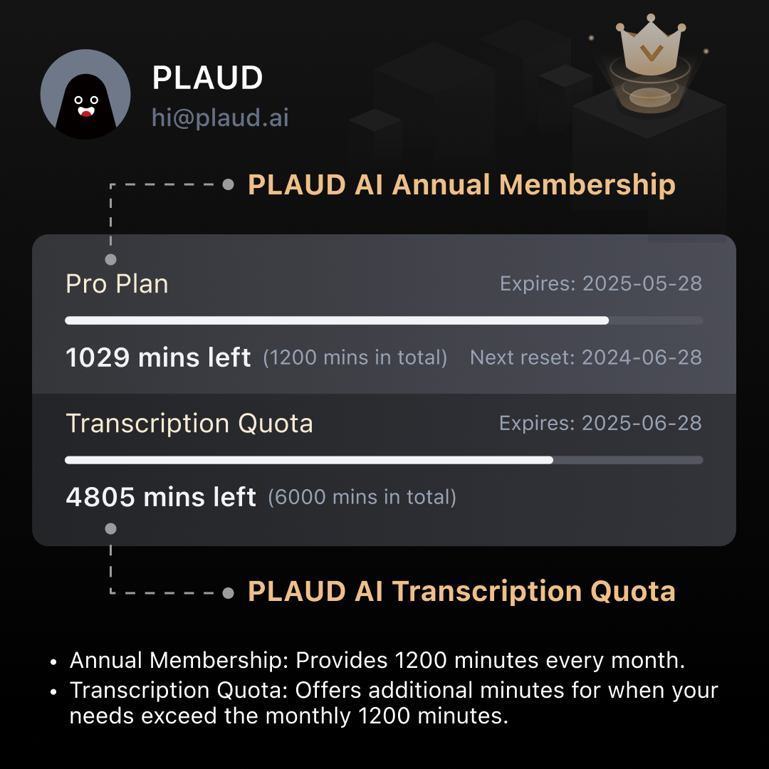 PLAUD AI Annual Pro Plan