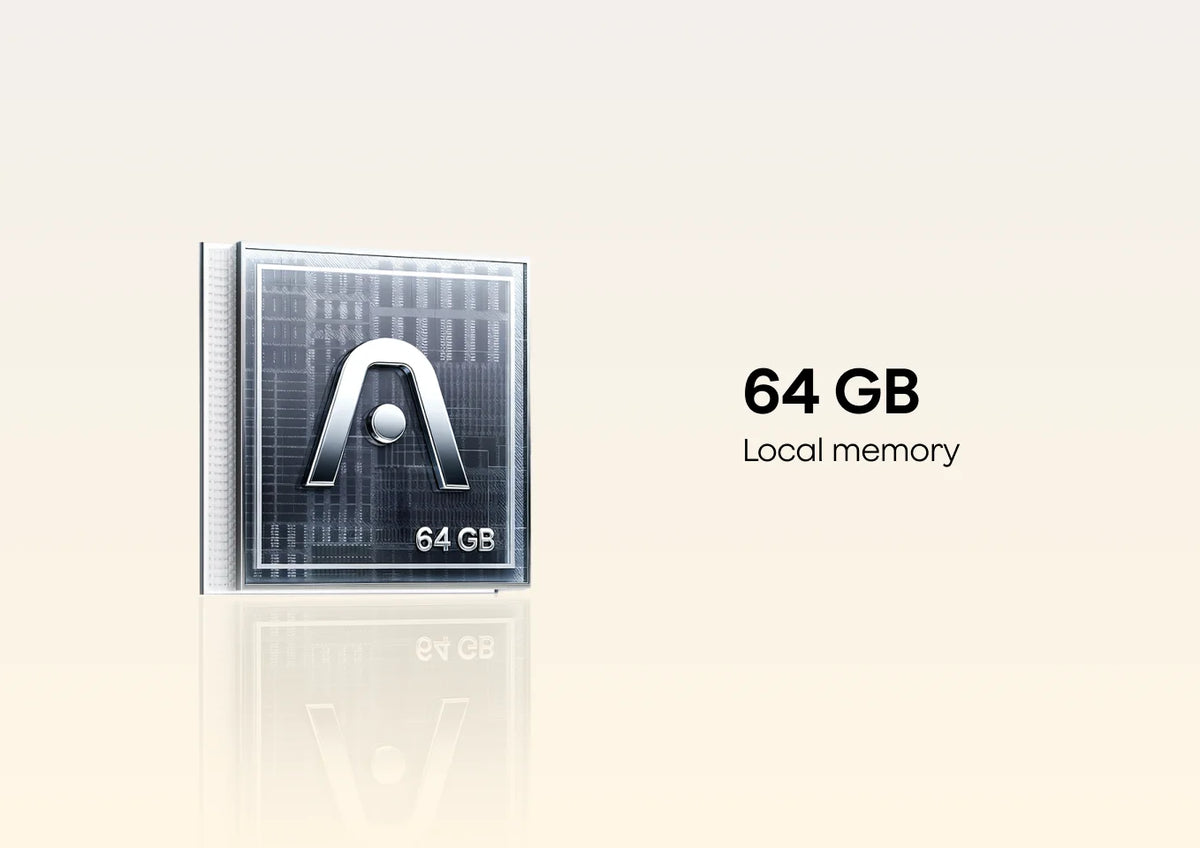 64 GB onboard 
storage
