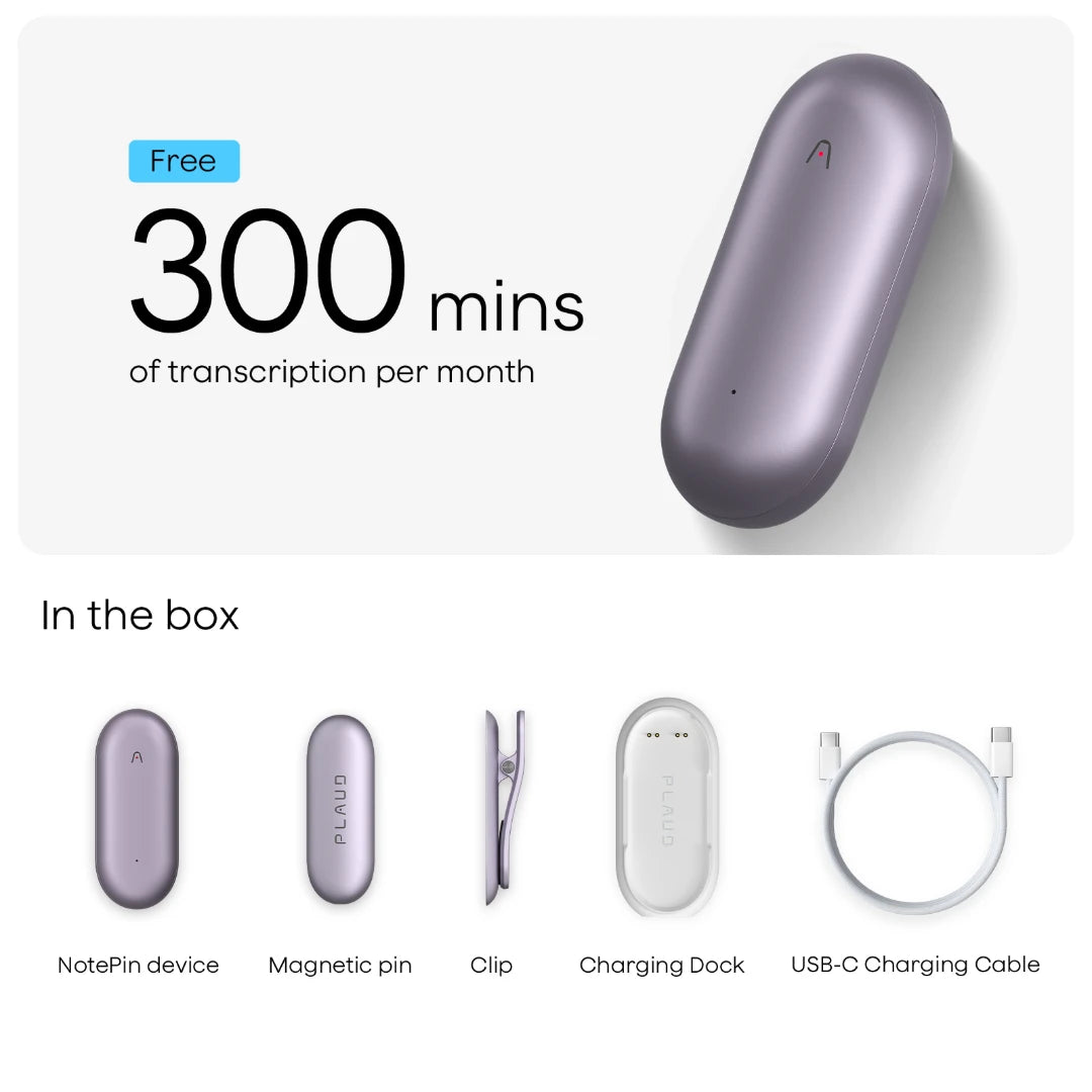 Plaud NotePin - Wearable AI note taker
