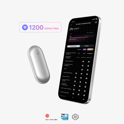 PLAUD NotePin & AI Annual Pro Plan
