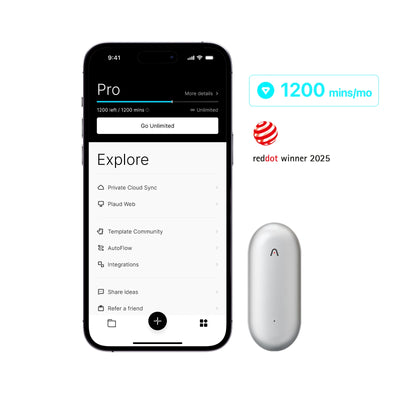Plaud NotePin & AI Annual Pro Plan