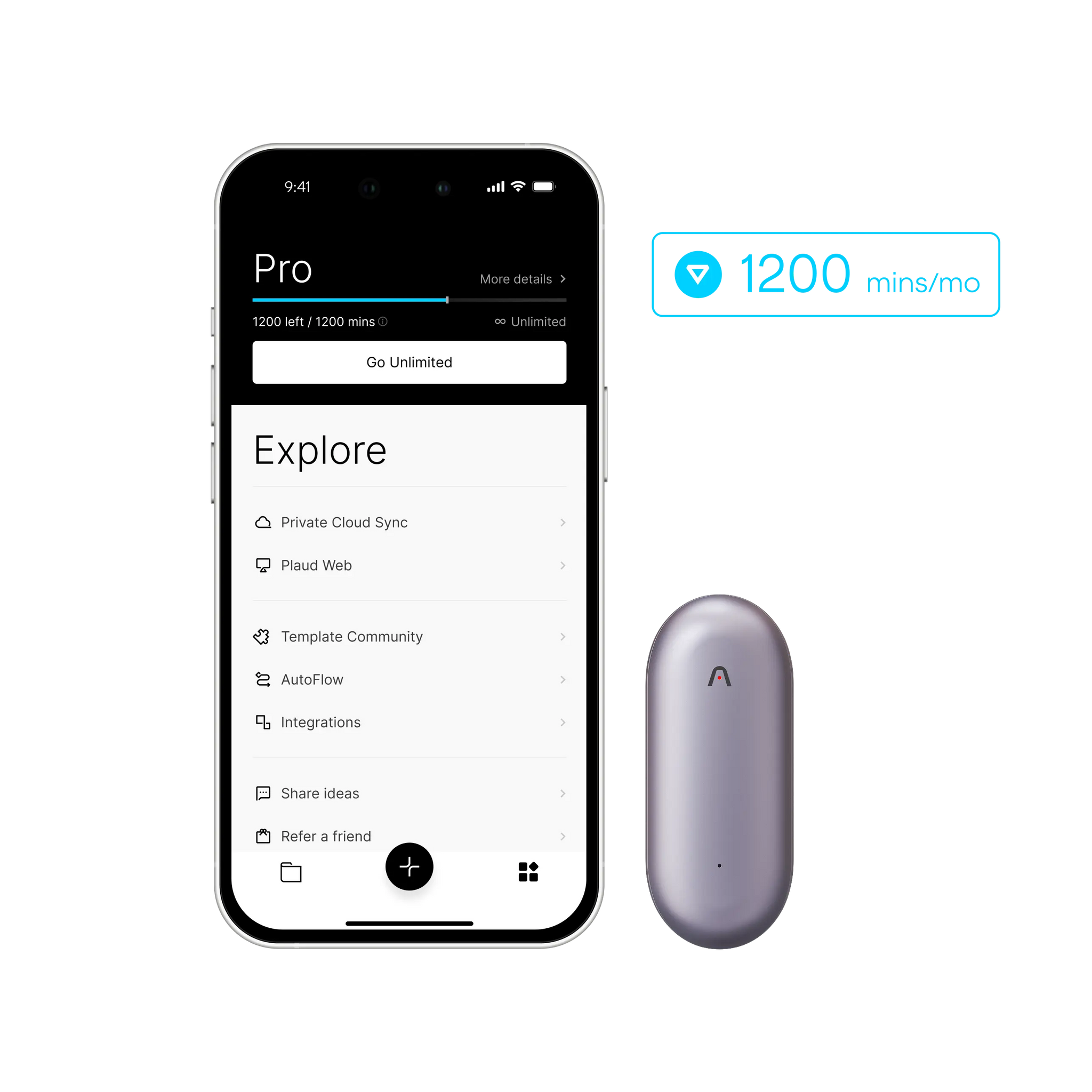 Plaud NotePin & AI Annual Pro Plan