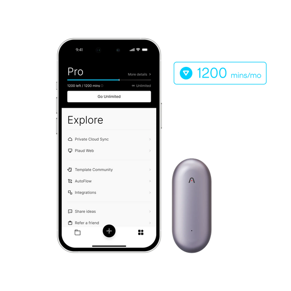 Plaud NotePin & AI Annual Pro Plan